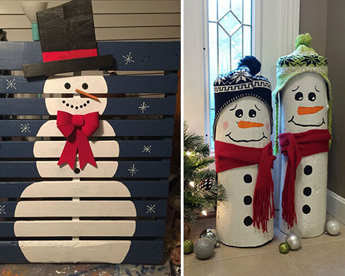 Weihnachtliche Dekoration Schneemann