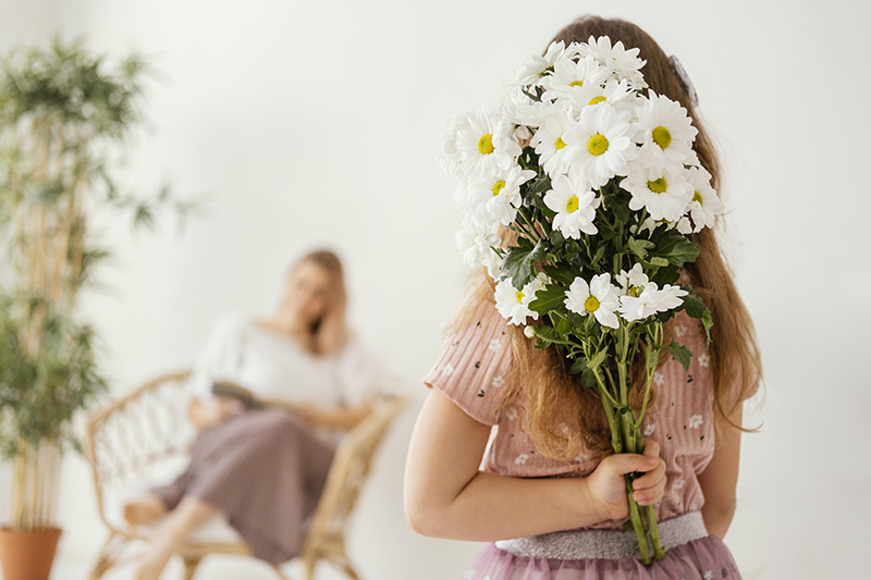 Mädchen mit Blumen