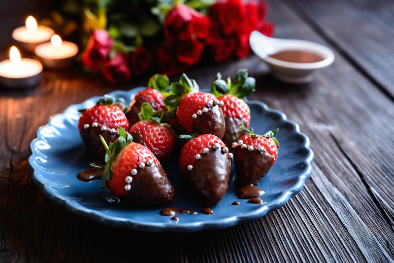 Erdbeeren in Schokolade