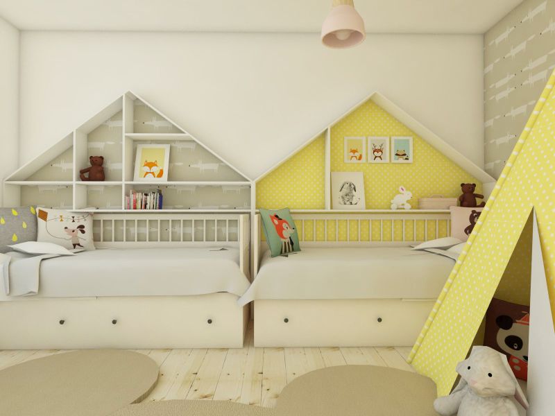 Kinderbett in Hausform