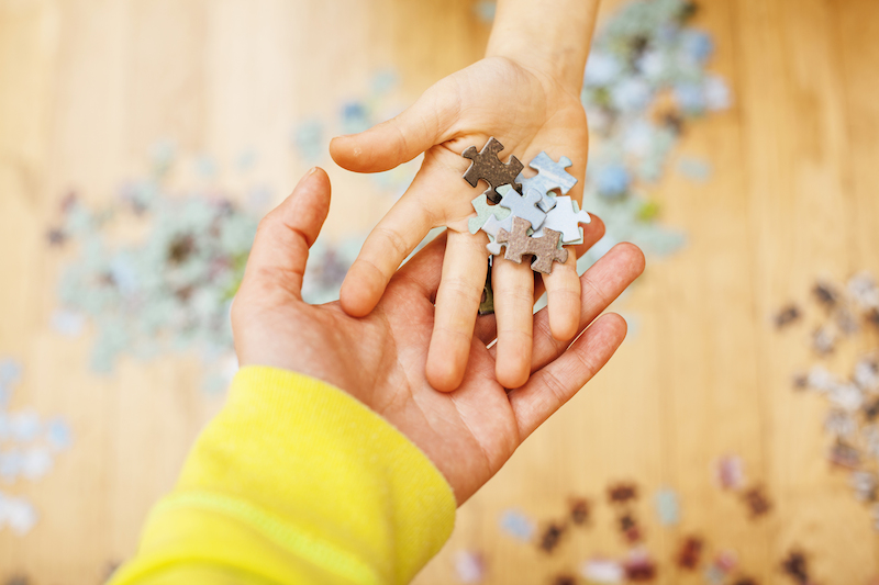 Puzzle-Bausteine für Kinder